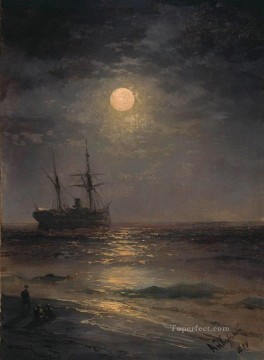 イワン・コンスタンティノヴィチ・アイヴァゾフスキー Painting - 月の夜 1899 ロマンチックなイワン・アイヴァゾフスキー ロシア